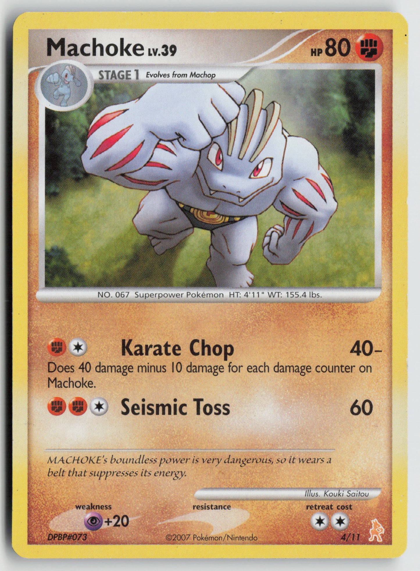 Machoke Common DP Trainer Kit: Manaphy & Lucario 4/11 HP