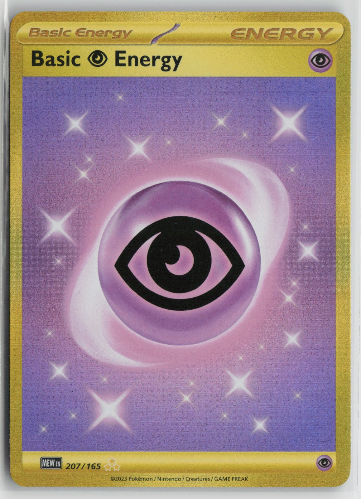 Basic Psychic Energy - Hyper Rare Holo MEW 207/165 NM