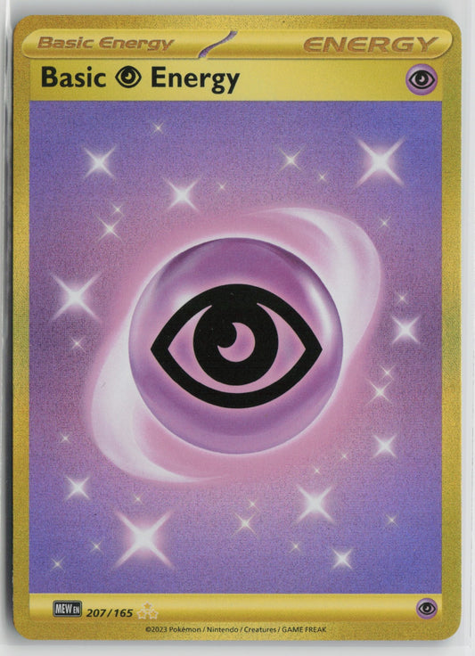 Basic Psychic Energy - Hyper Rare Holo MEW 207/165 NM