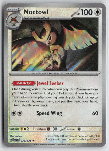 Noctowl (Poke Ball Pattern) Rare SV: Prismatic Evolutions 078/131 NM-B