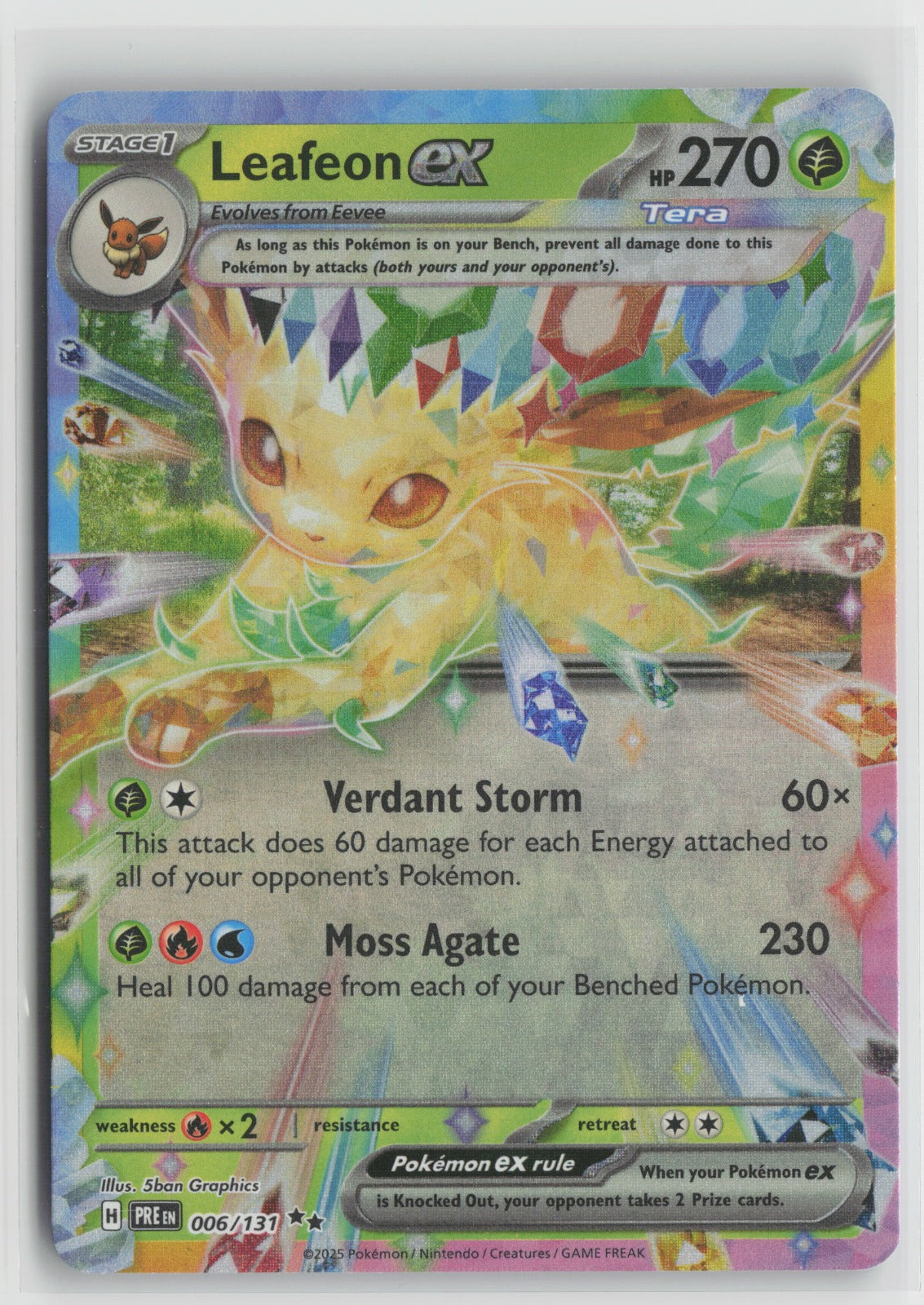 Leafeon ex - Double Rare Holo PRE 006/131 NM