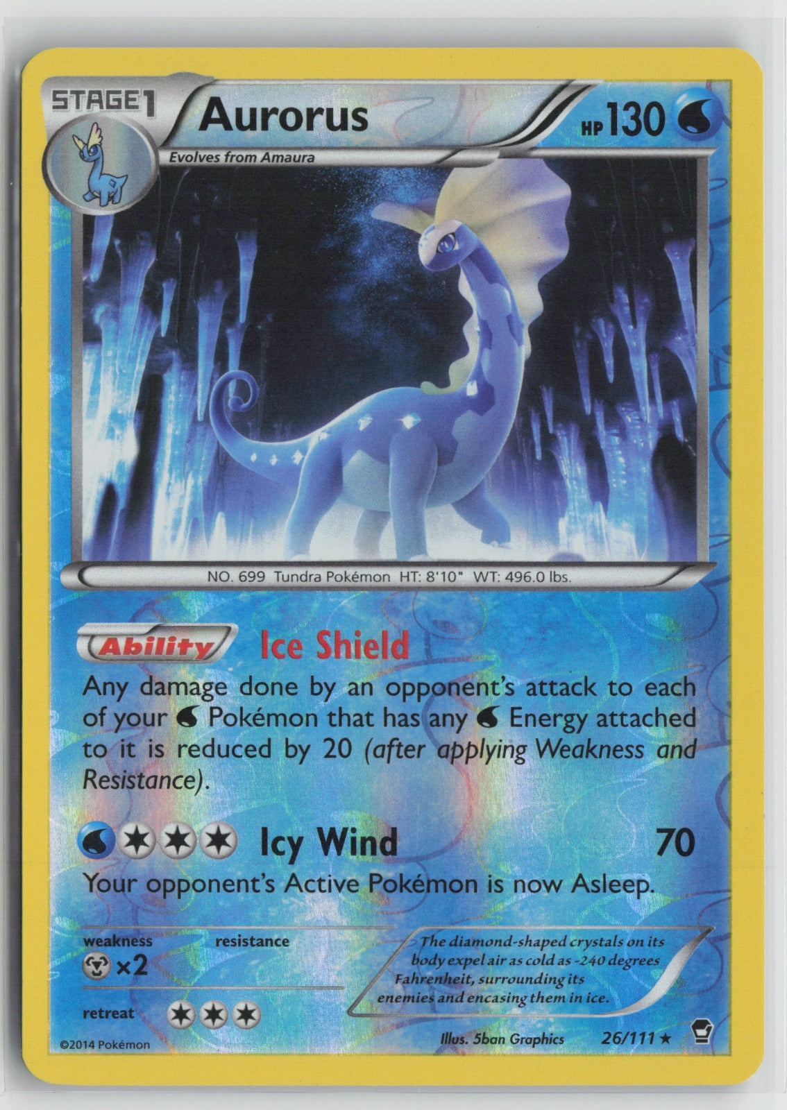 Aurorus Rare Reverse Holo FFI 26/111 LP