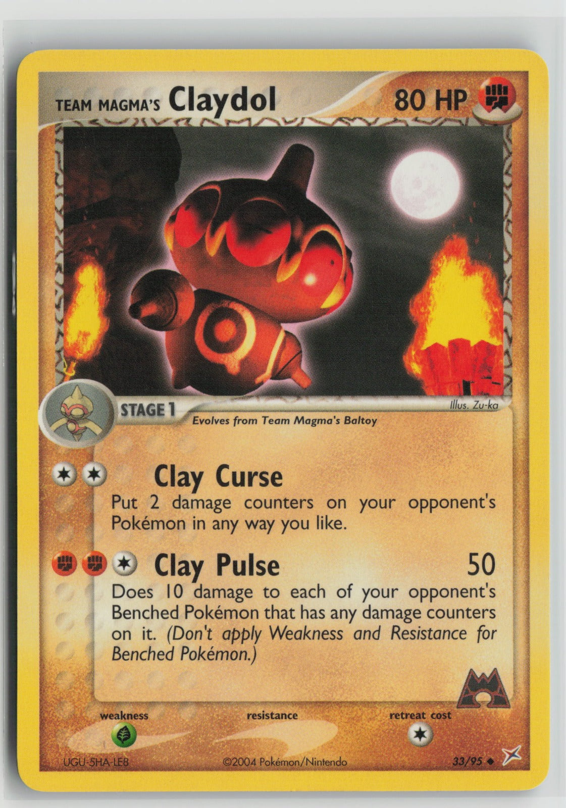 Team Magma's Claydol - Uncommon MA 33/95 LP