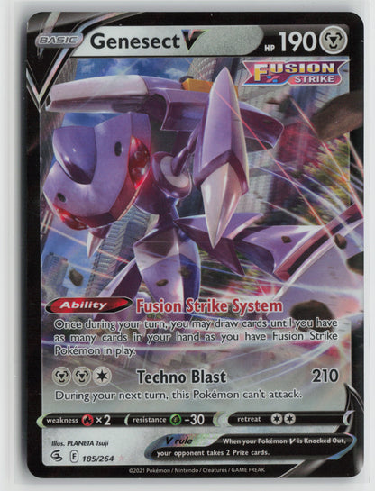 Genesect V Ultra Rare SWSH08: Fusion Strike 185/264 NM