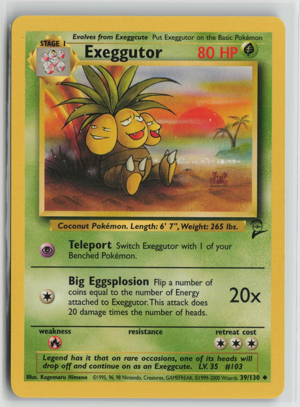 Exeggutor Uncommon BS2 039/130 NM