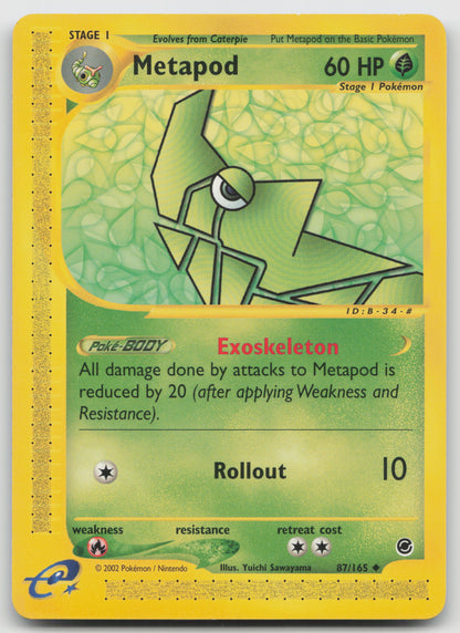 Metapod Uncommon Normal EX 087/165 LP