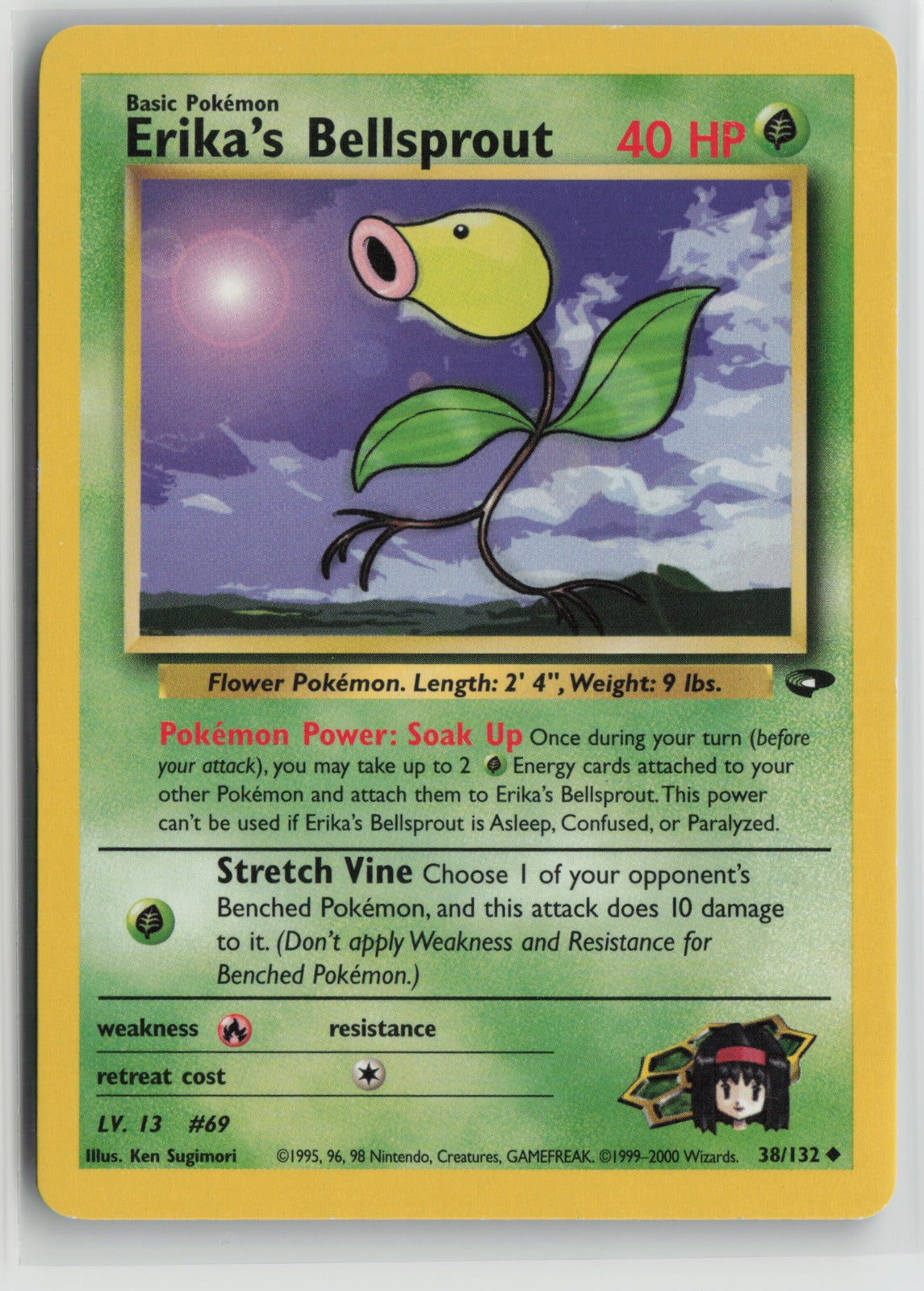 Erika's Bellsprout Uncommon Unlimited G2 038/132 HP