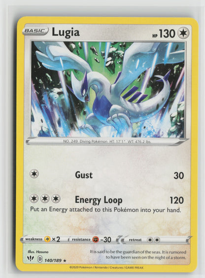 Lugia Rare SWSH03 140/189 NM
