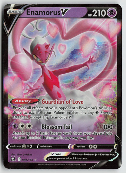 Enamorus V Ultra Rare Holo SWSH11 082/196 NM
