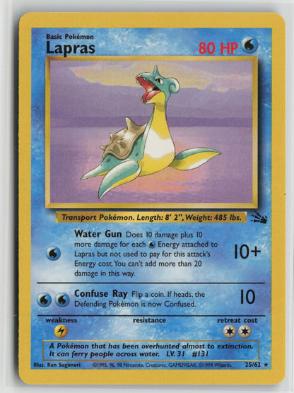 Lapras (25) Rare Unlimited FO 25/62 LP