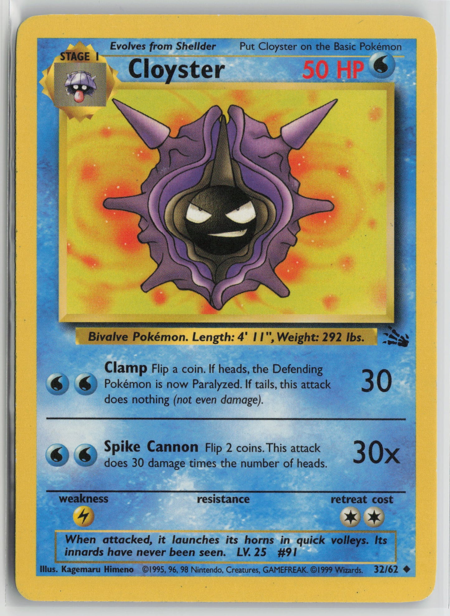 Cloyster Uncommon Unlimited FO 32/62 LP
