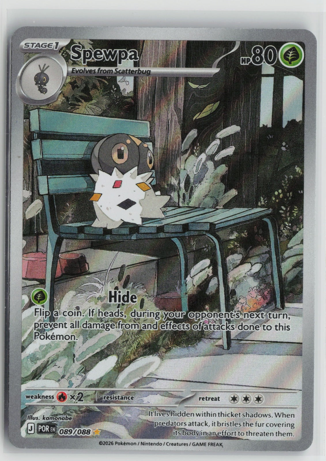 Spewpa - Illustration Rare Holo POR 089/088 NM