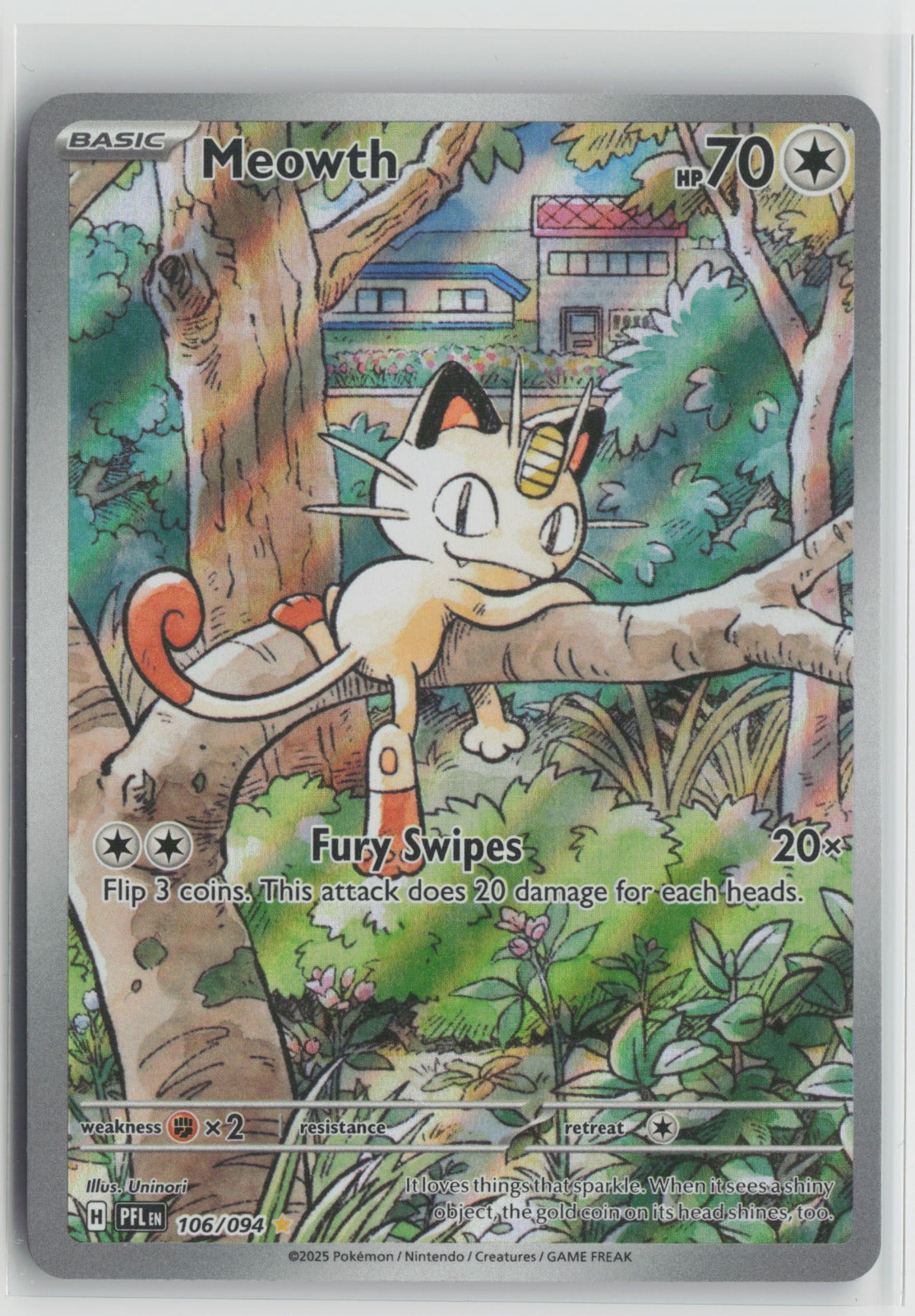 Meowth Illustration Rare Holo PFL 106/094 NM