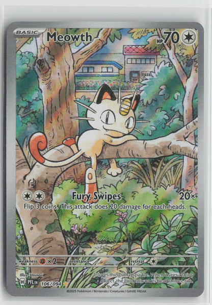 Meowth Illustration Rare Holo PFL 106/094 NM