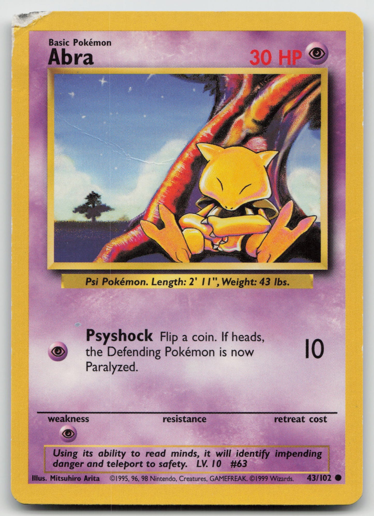 Abra Common Normal BS 043/102 DMG
