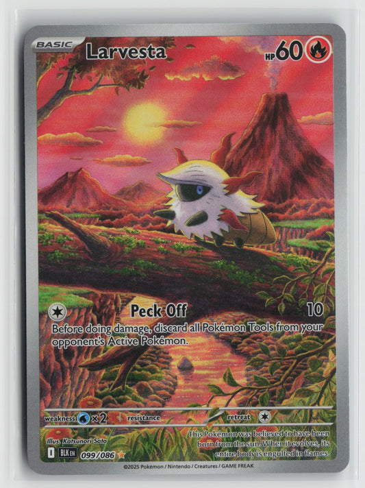 Larvesta Illustration Rare Holo BLK 099/086 NM