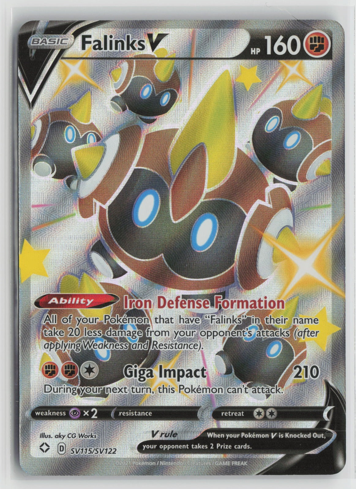 Falinks V Shiny Holo Rare Holo SHFSV SV115/SV122 NM