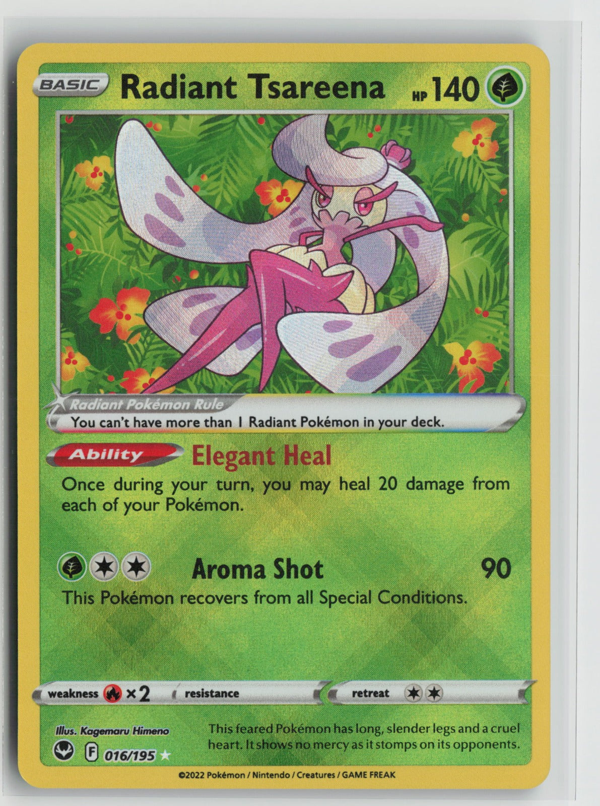 Radiant Tsareena Radiant Rare Holo SWSH12 016/195 NM