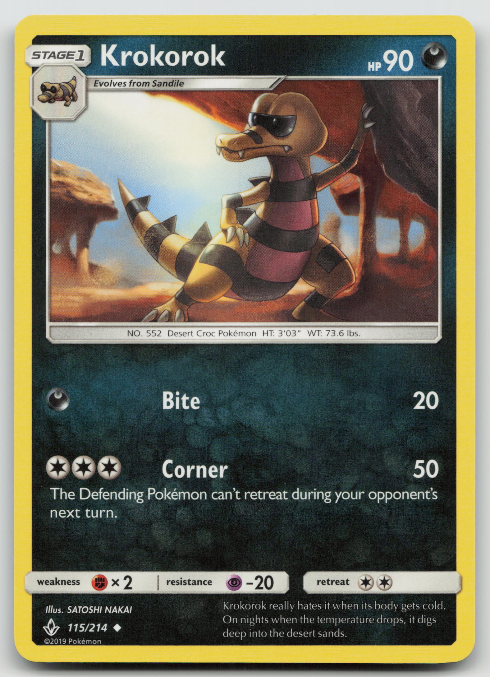 Krokorok Uncommon Normal SM10 115/214 NM