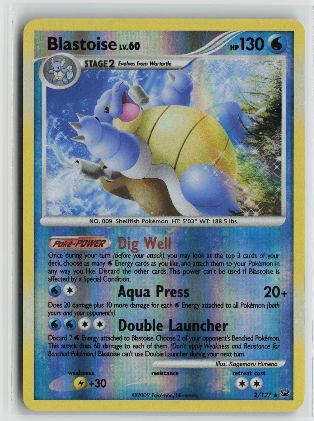 Blastoise Holo Rare Reverse Holo PL 2/127 MP