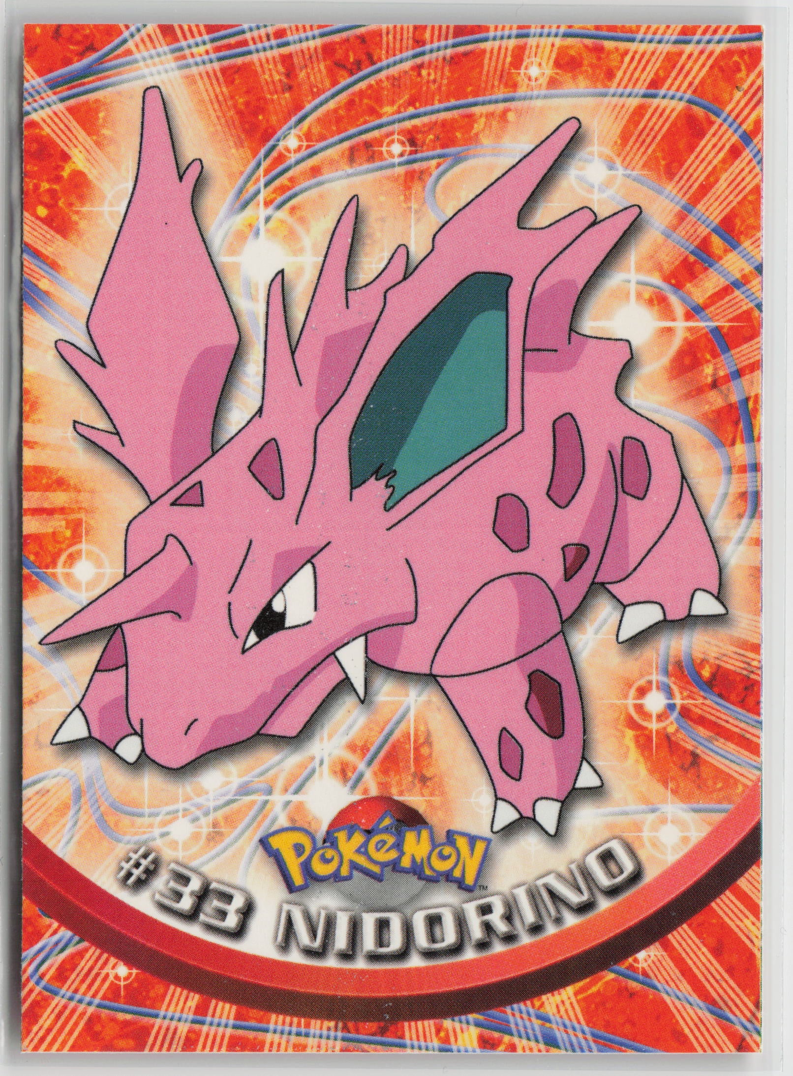 Nidorino #33 Topps TV Animation Series 1999 Non-Holo NM