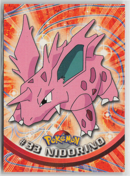 Nidorino #33 Topps TV Animation Series 1999 Non-Holo NM