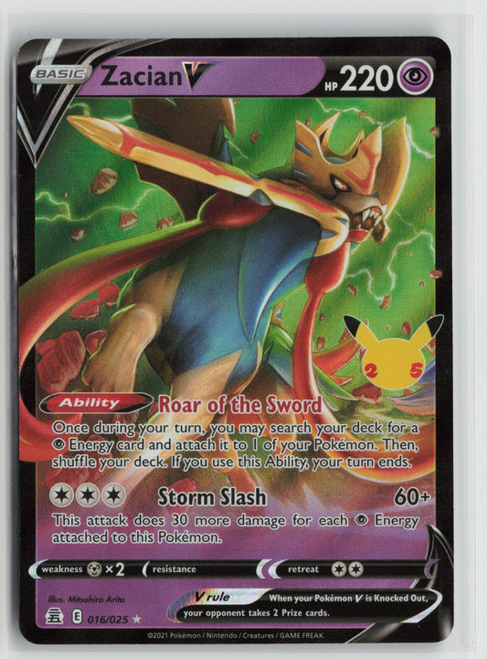 Zacian V Ultra Rare Holo CLB 016/025 NM