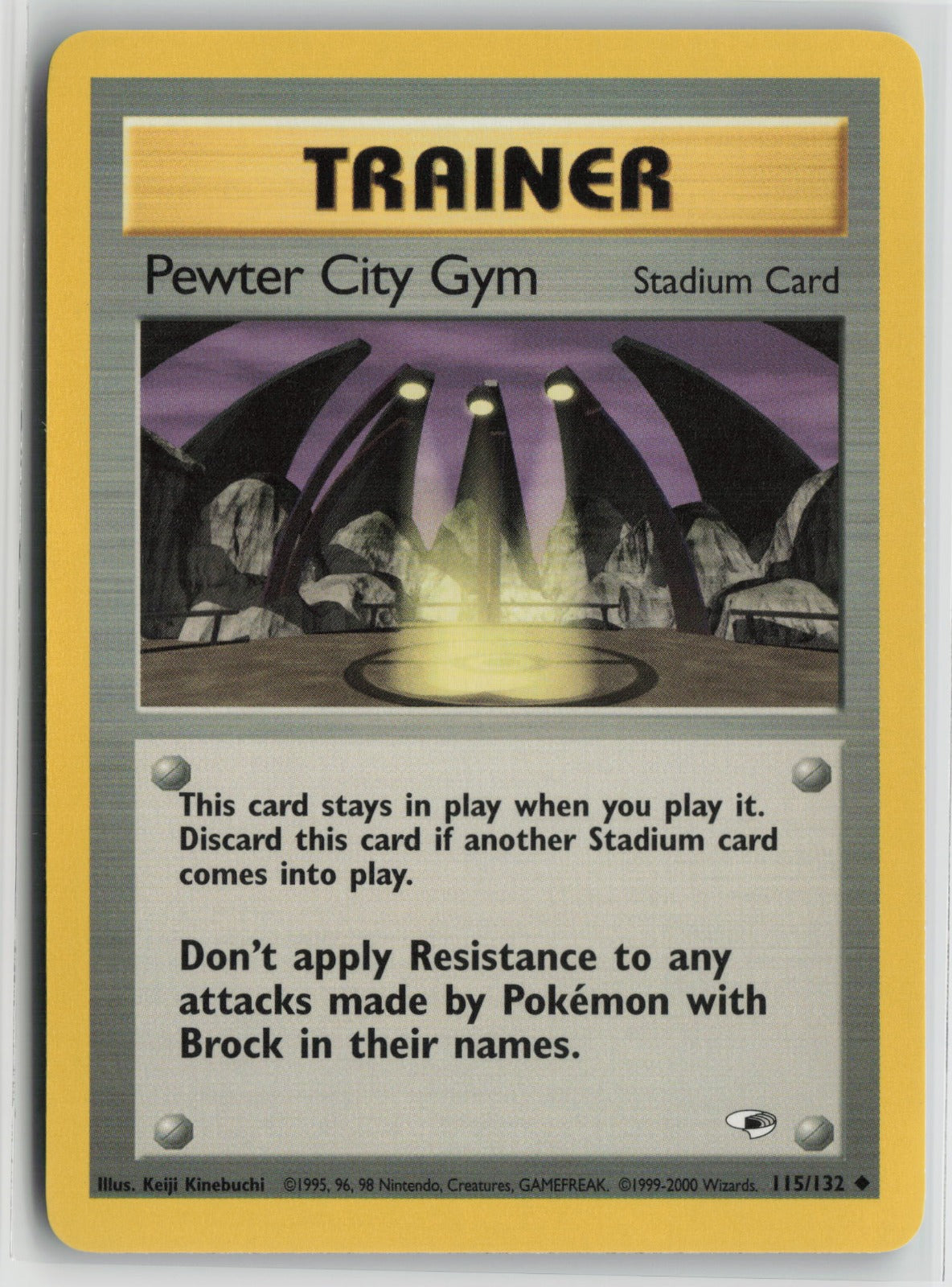 Pewter City Gym Uncommon Unlimited G1 115/132 NM