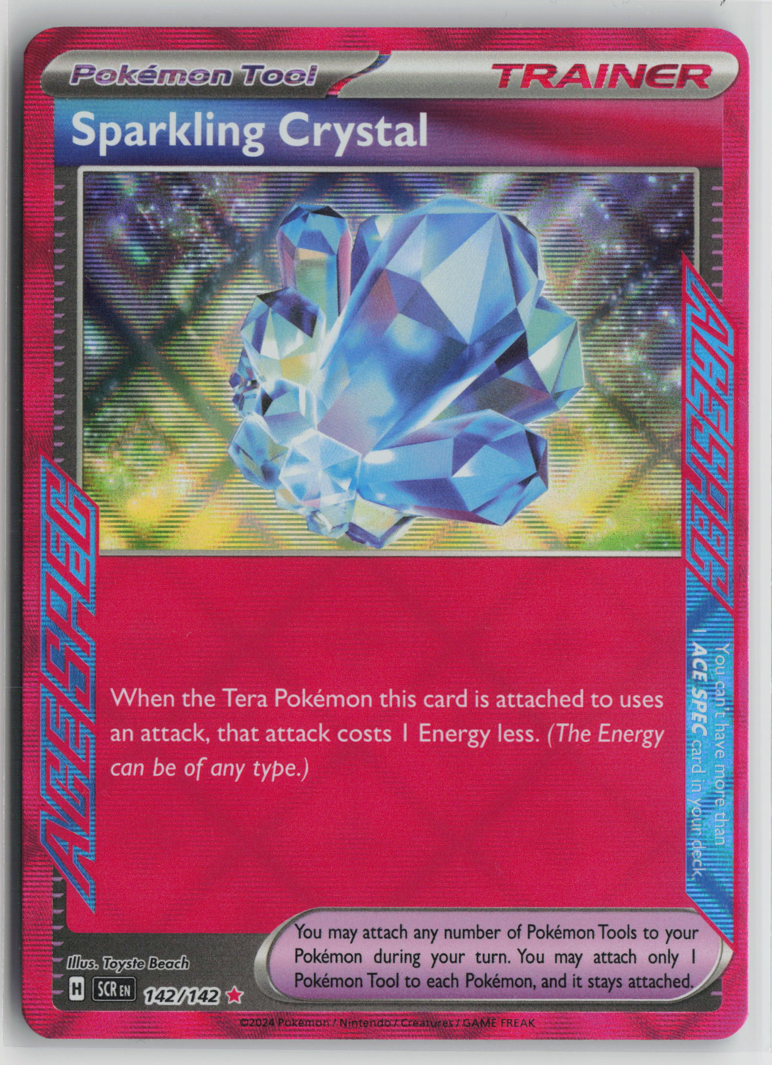 Sparkling Crystal ACE SPEC Rare SV07: Stellar Crown 142/142 NM
