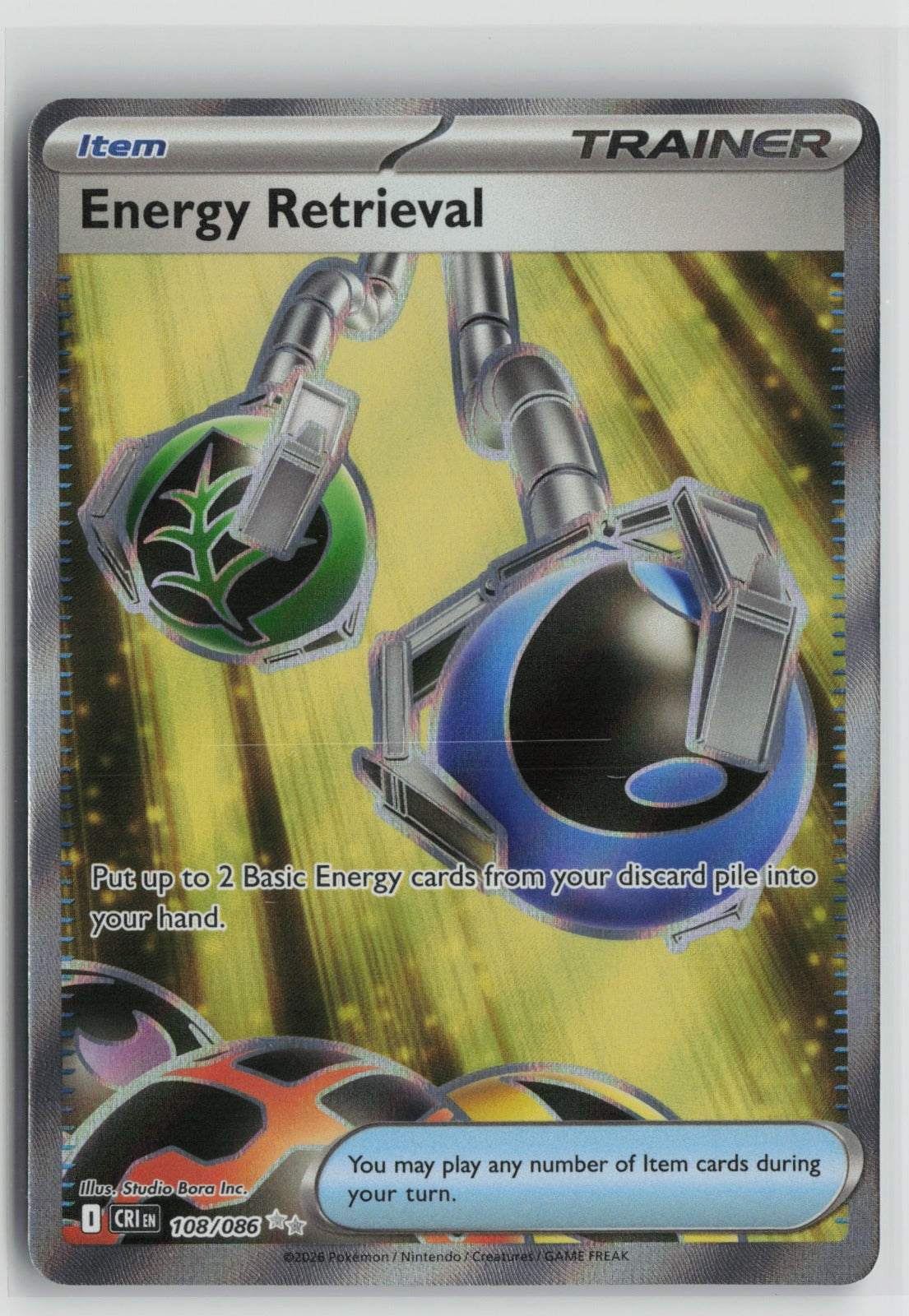 Energy Retrieval Ultra Rare Holo CRI 108/086 NM