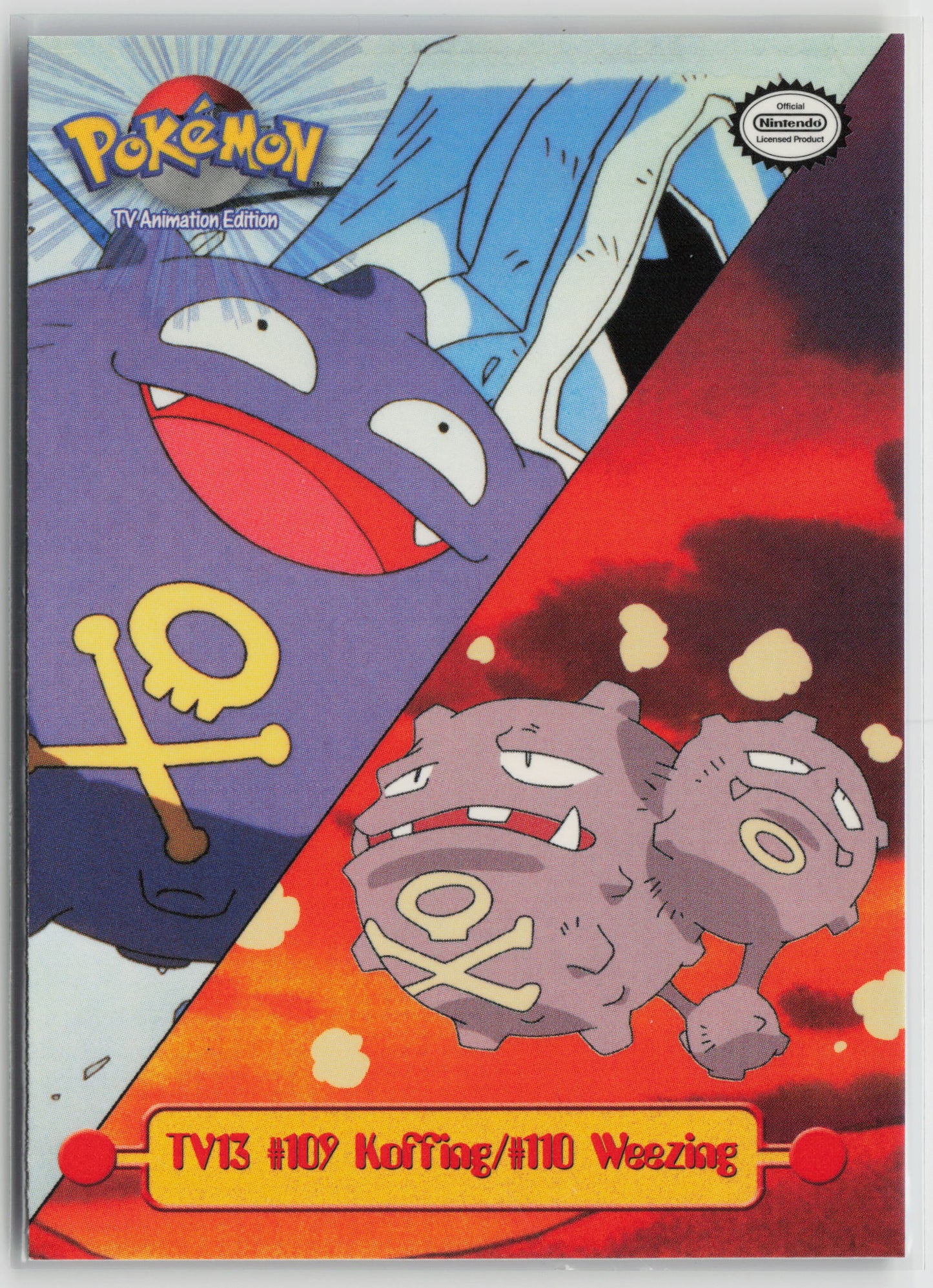 TV13 #109 Koffing/#110 Weezing Topps TV Animation Series 1999 Non-Holo LP