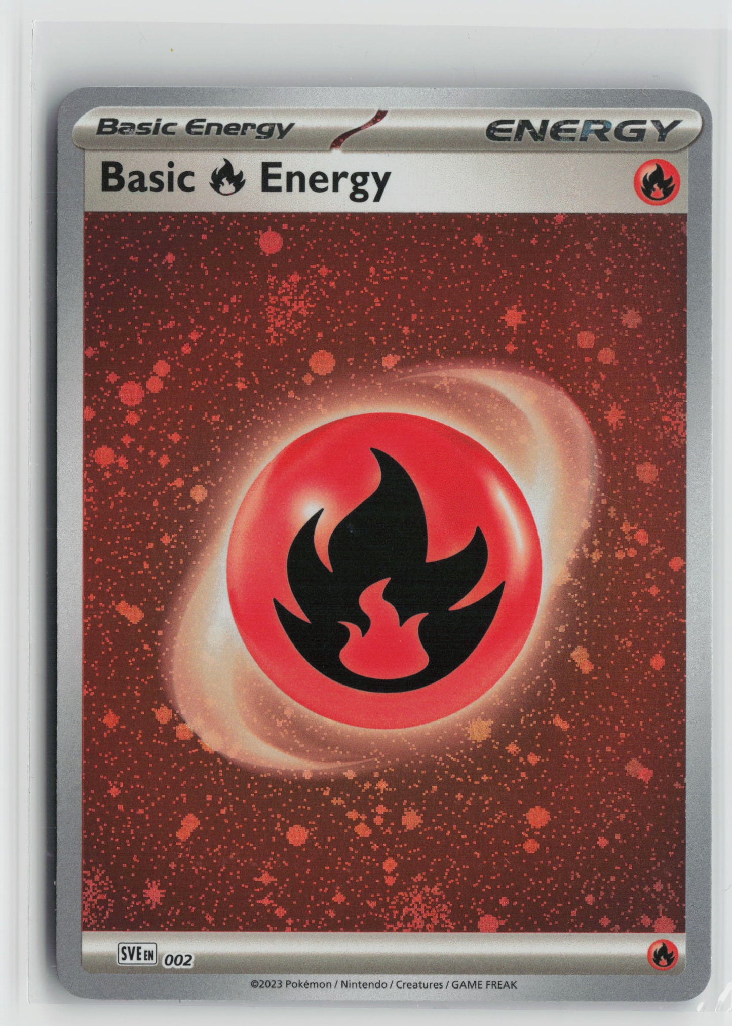 Basic Fire Energy (Cosmos Holo) Common SVE: Scarlet & Violet Energies 002 NM