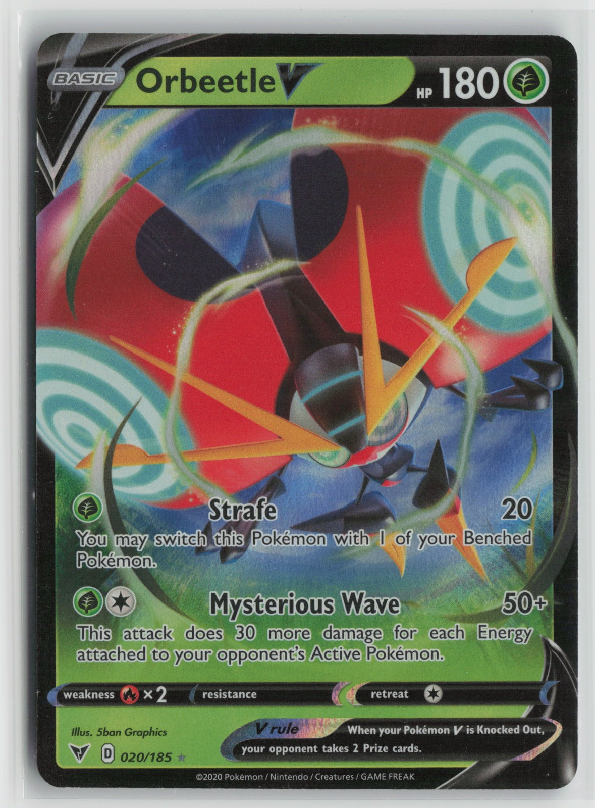 Orbeetle V Ultra Rare Holo SWSH04 020/185 NM