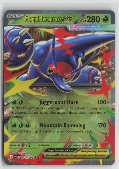 Mega Heracross ex - Double Rare Holo PFL 004/094 NM