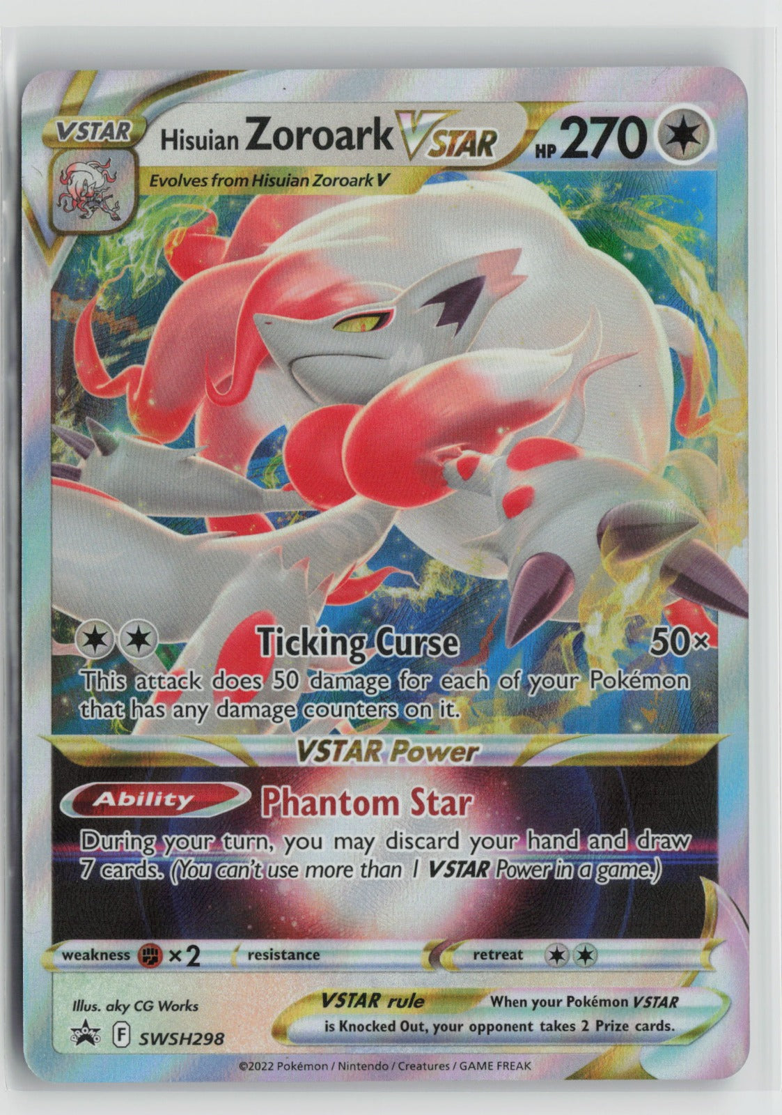 Hisuian Zoroark VSTAR Promo Holo SWSD SWSH298 NM