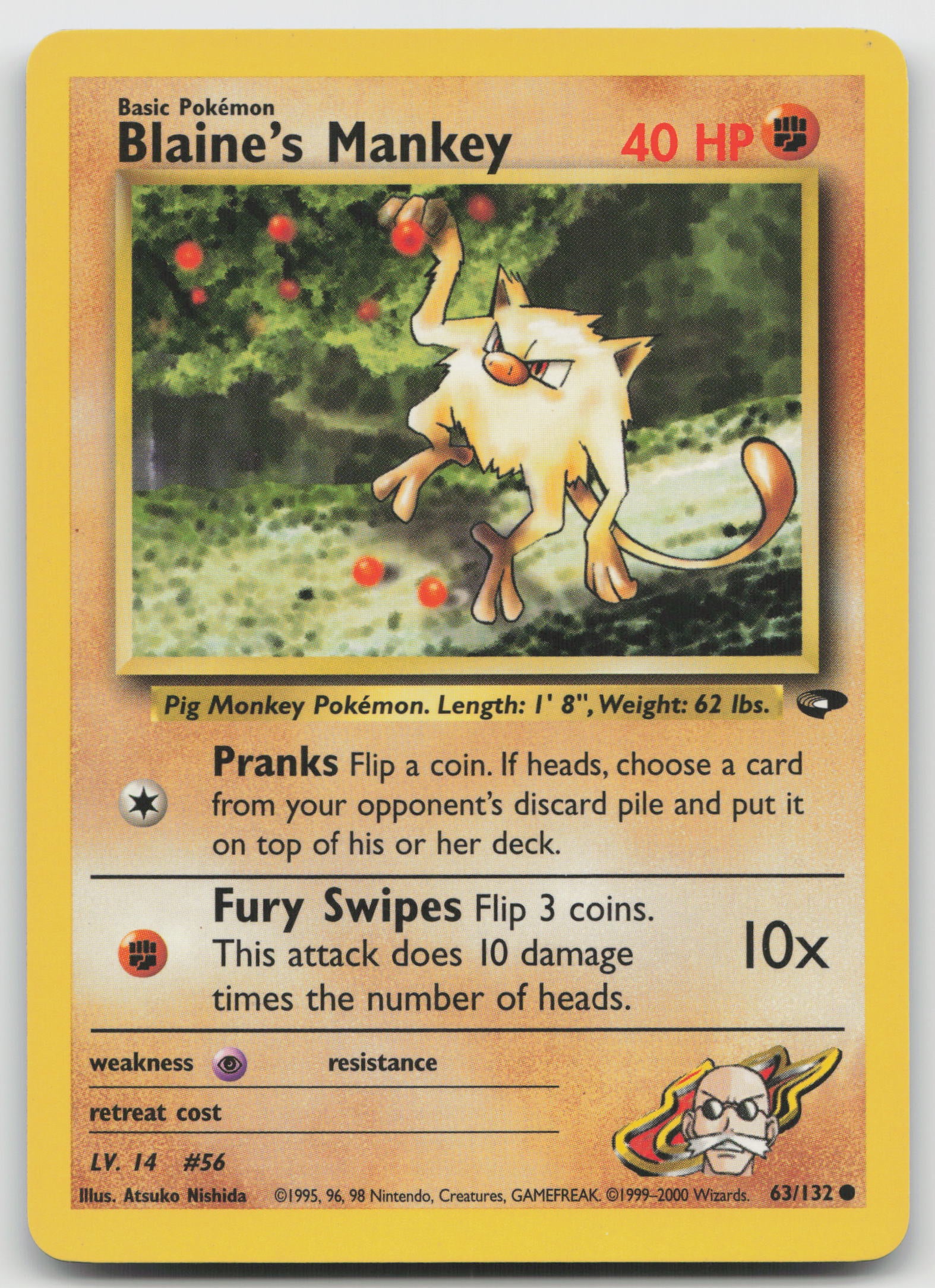 Blaine's Mankey Common Unlimited G2 063/132 LP