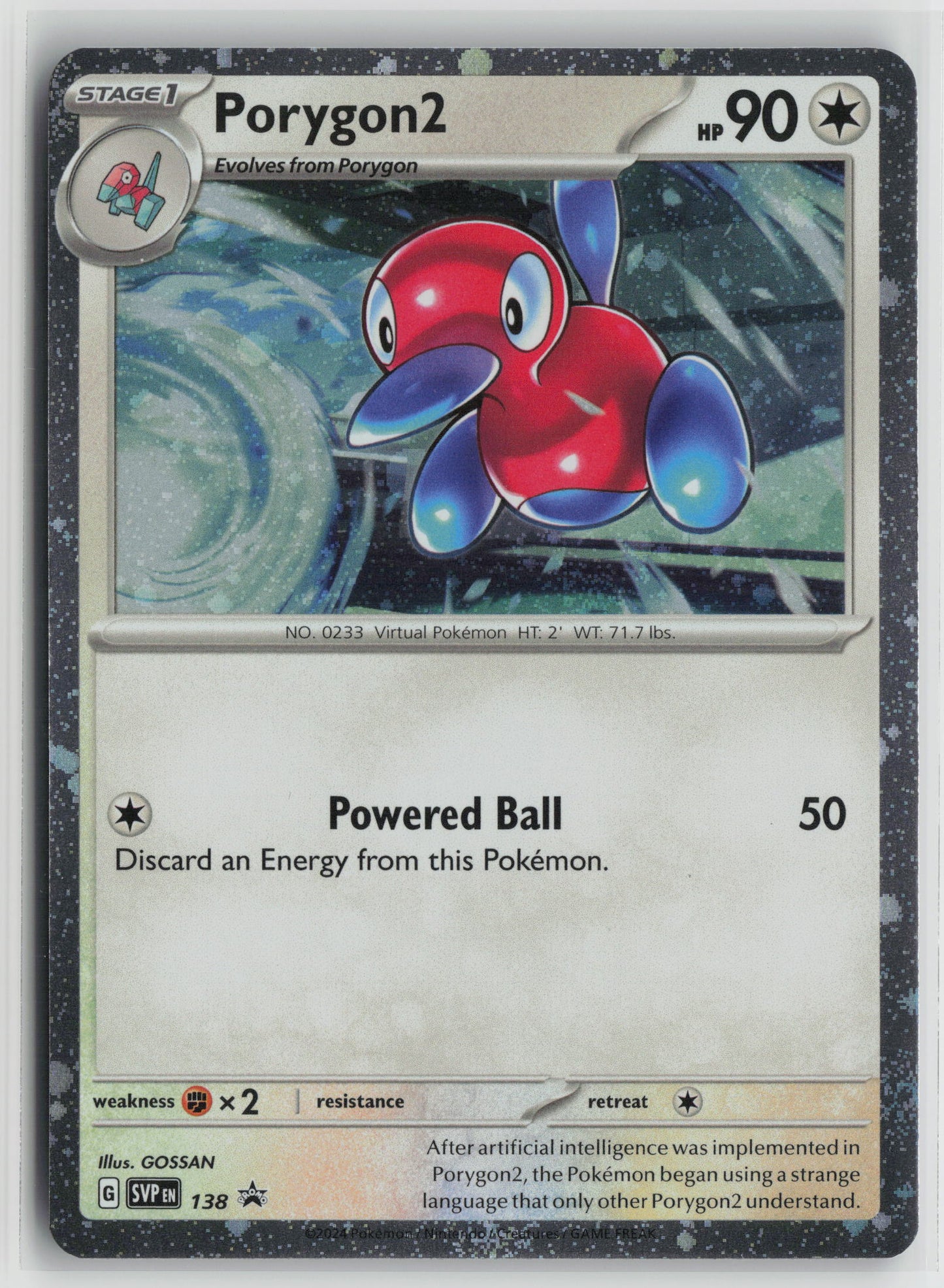 Porygon2 - (Cosmos Holo) Promo SV: Scarlet & Violet Promo Cards 138 NM