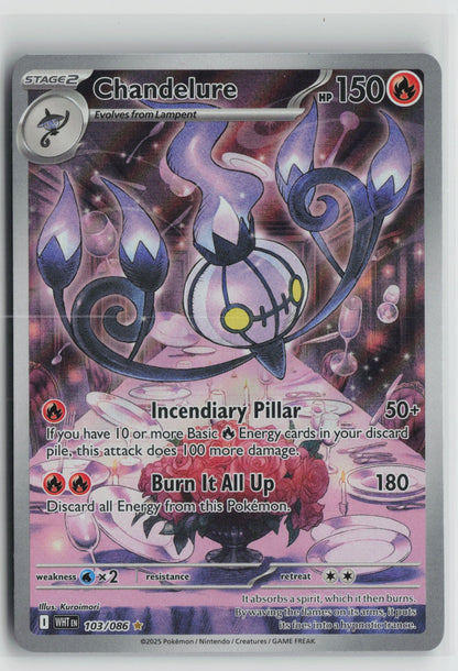 Chandelure - Illustration Rare Holo WHT 103/086 NM
