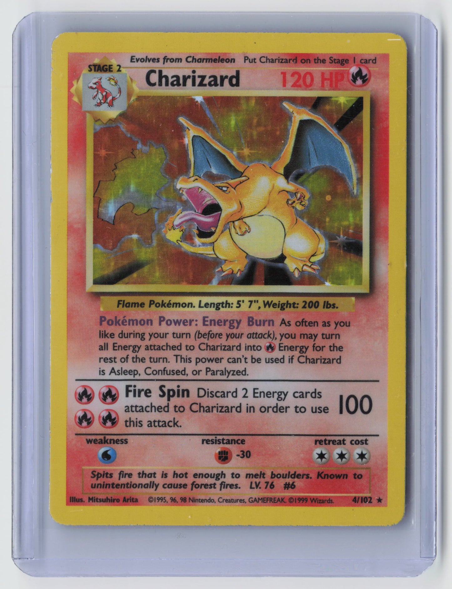 Charizard Holo Rare Base Set 004/102 MP