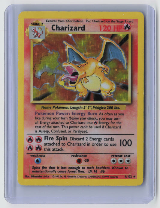 Charizard Holo Rare Base Set 004/102 MP