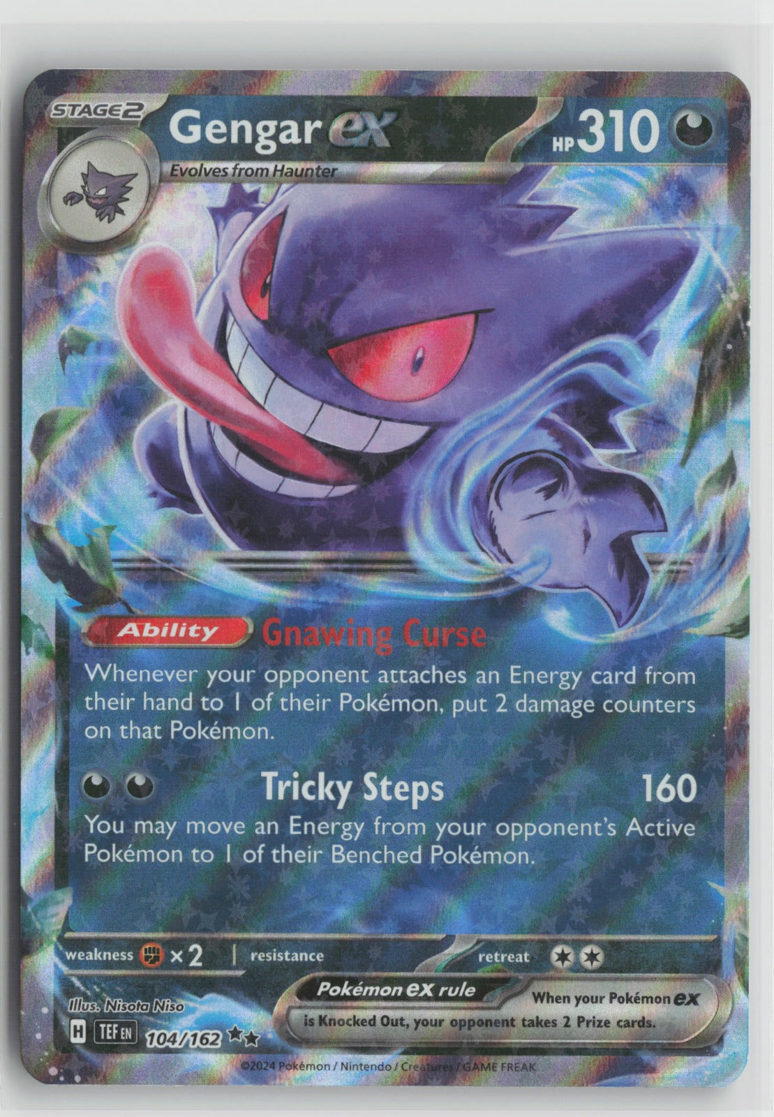 Gengar ex Double Rare Holo TEF 104/162 NM