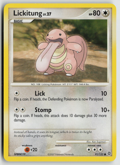 Lickitung Common Secret Wonders 91/132 LP