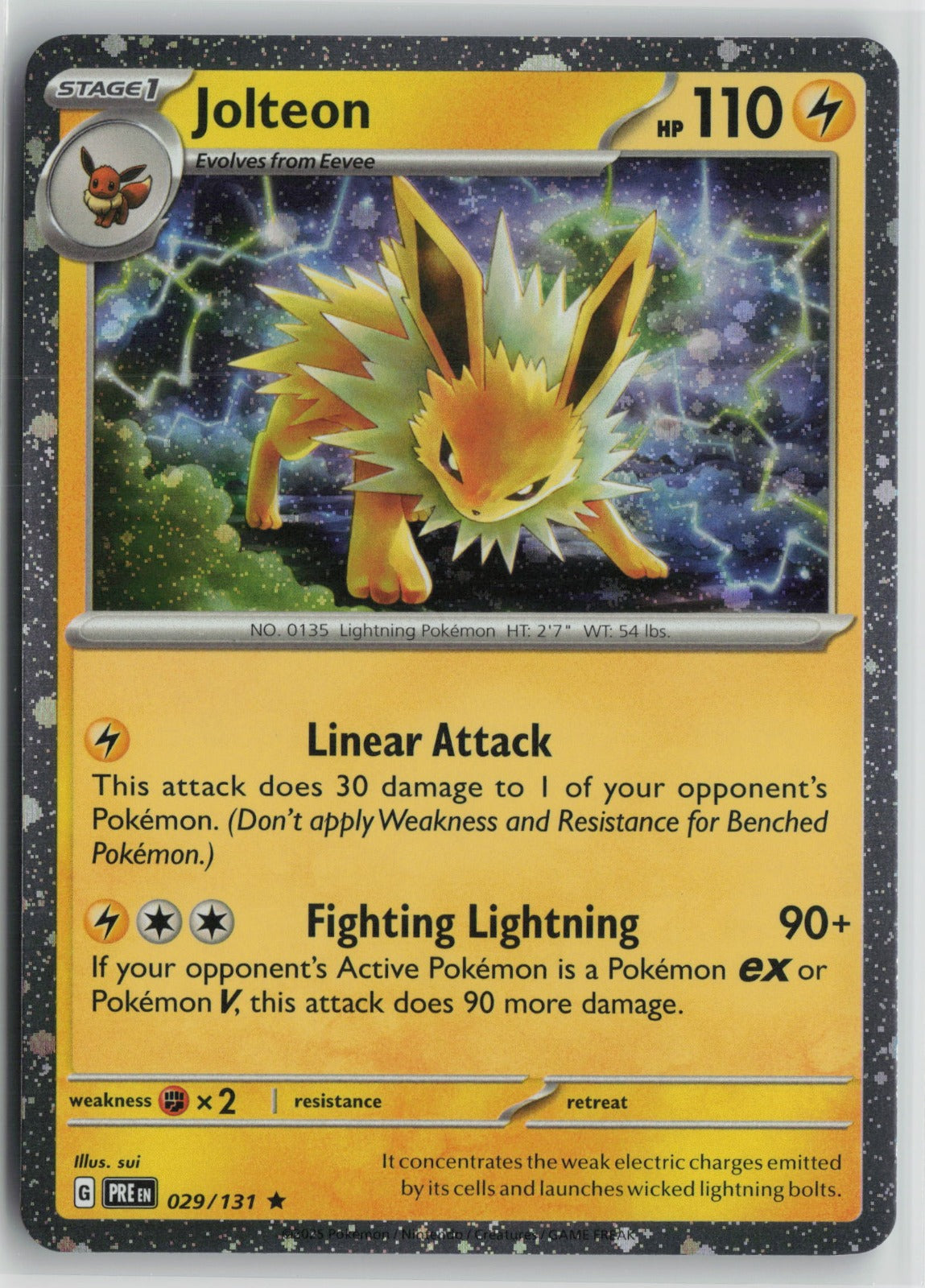 Jolteon - (Cosmos Holo) Rare Holo MCAP 029/131 NM