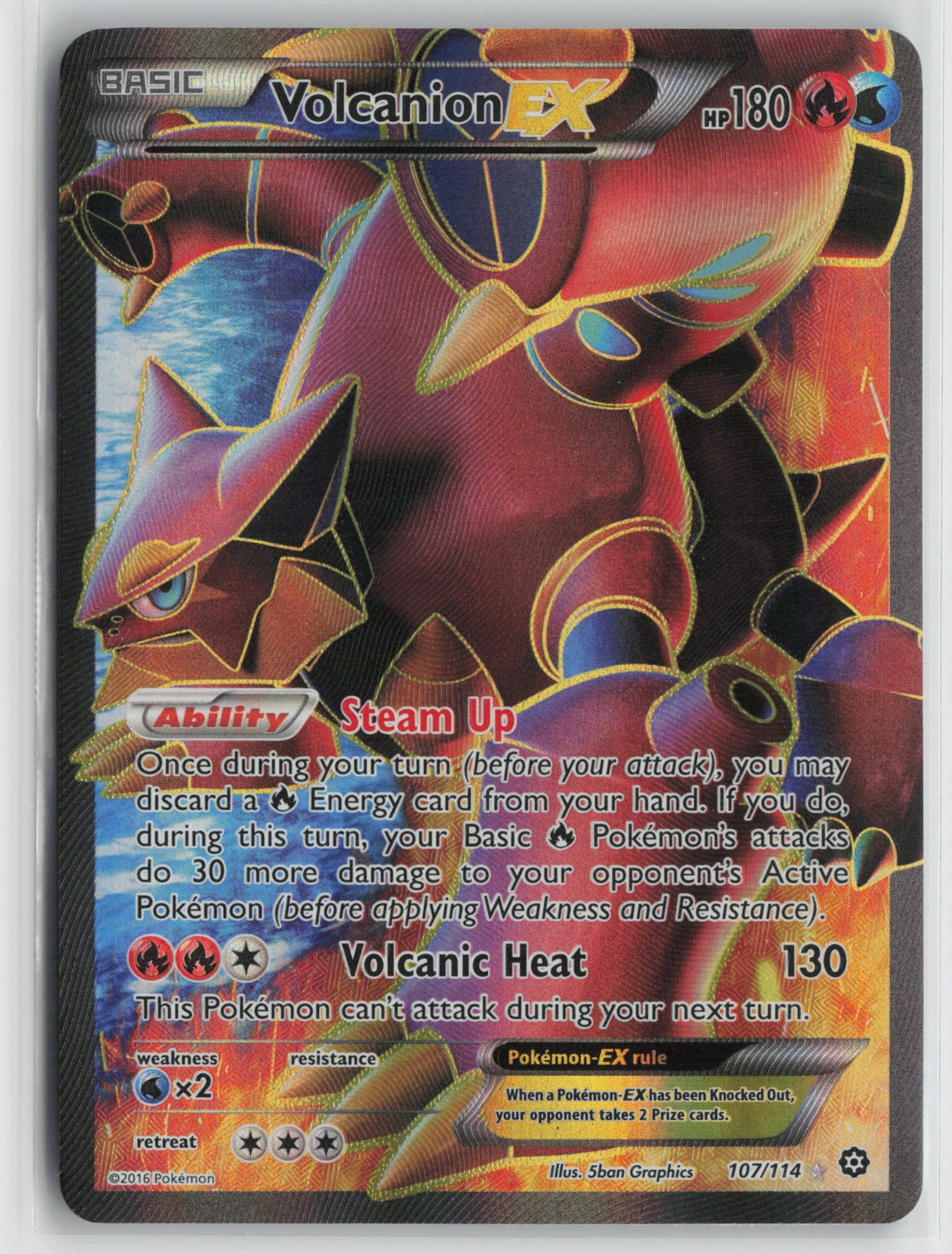 Volcanion EX (Full Art) Ultra Rare Holo STS 107/114 LP