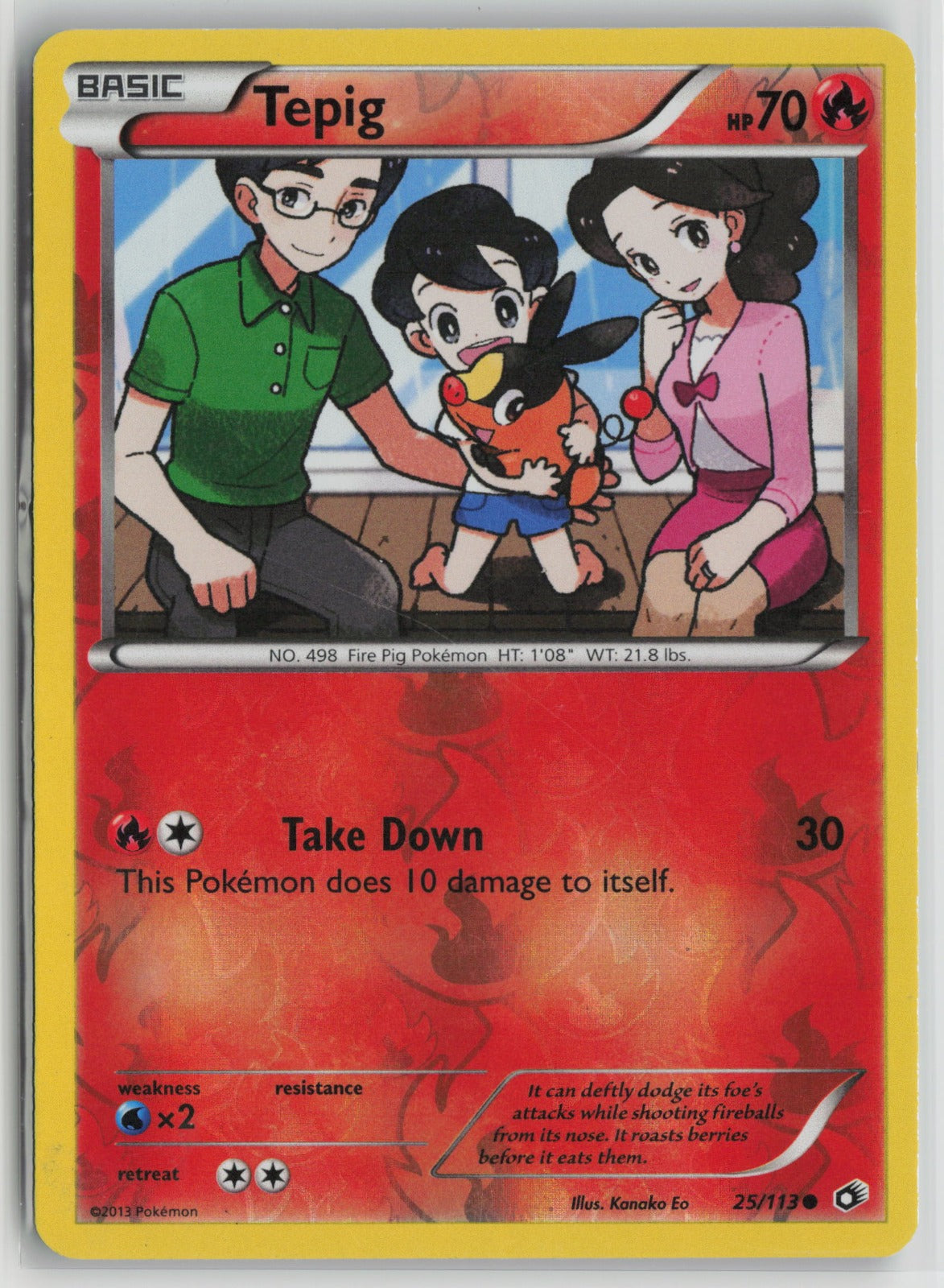 Tepig Common Reverse Holo LTR 25/113 MP