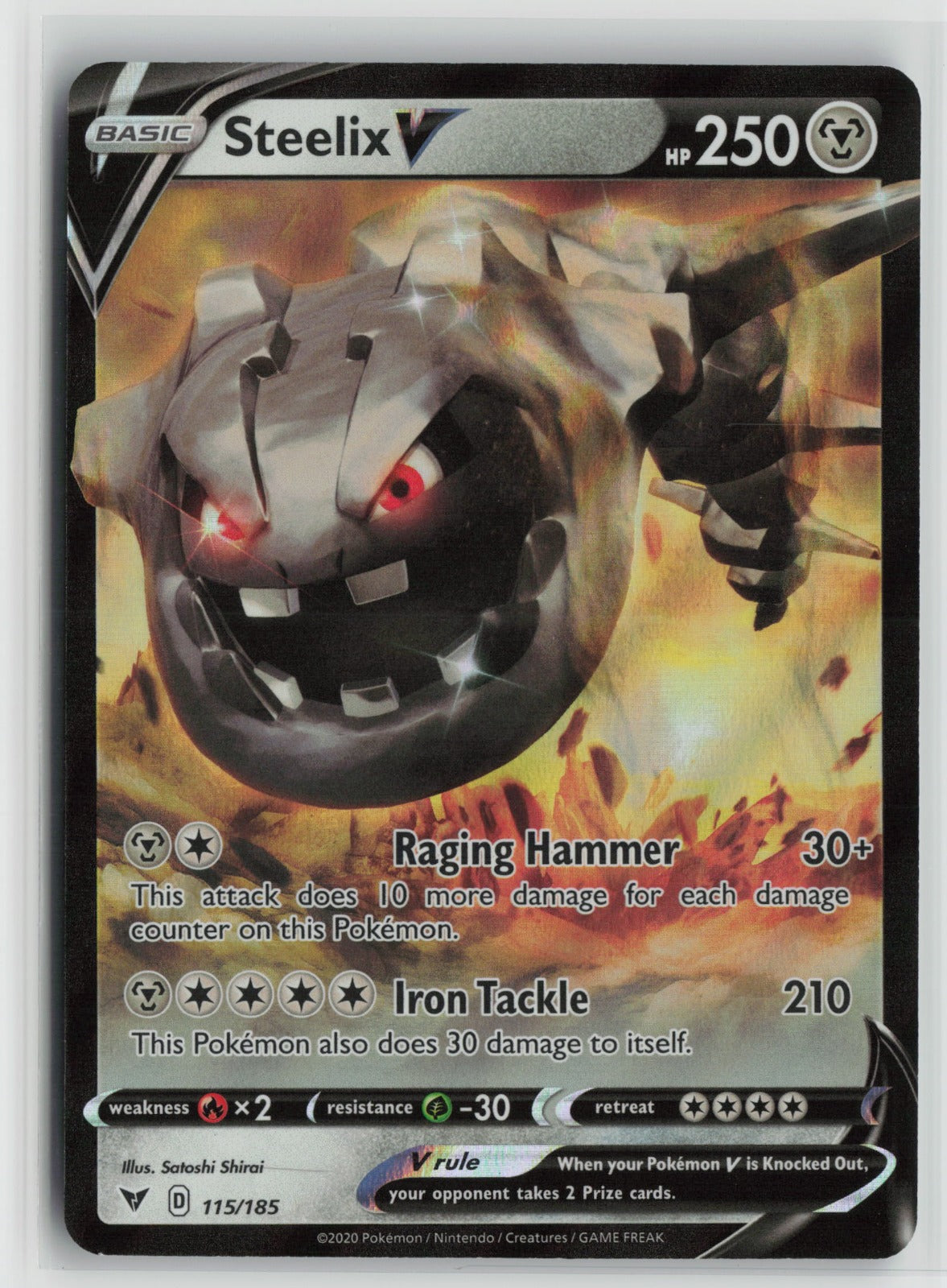 Steelix V Ultra Rare Holo SWSH04 115/185 NM