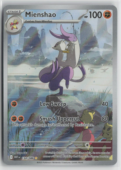 Mienshao - Illustration Rare Holo WHT 134/086 NM