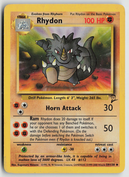 Rhydon Uncommon Base Set 2 059/130 DMG
