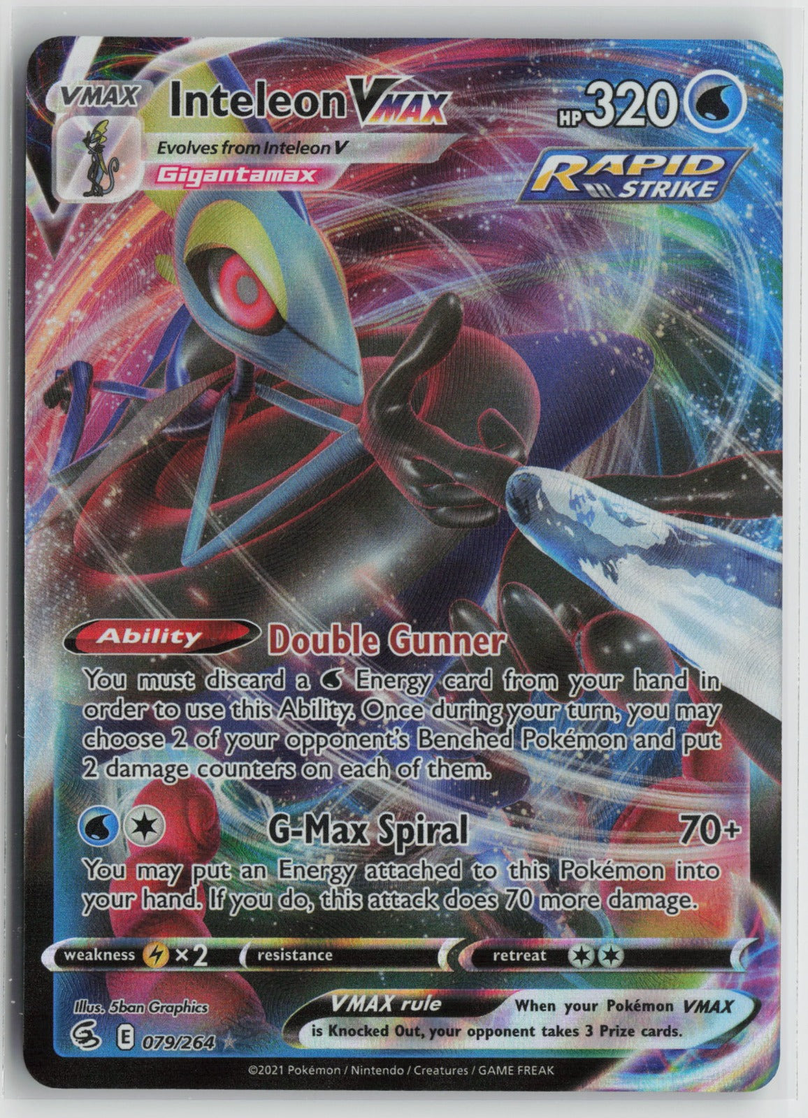 Inteleon VMAX Ultra Rare Holo SWSH08 079/264 NM