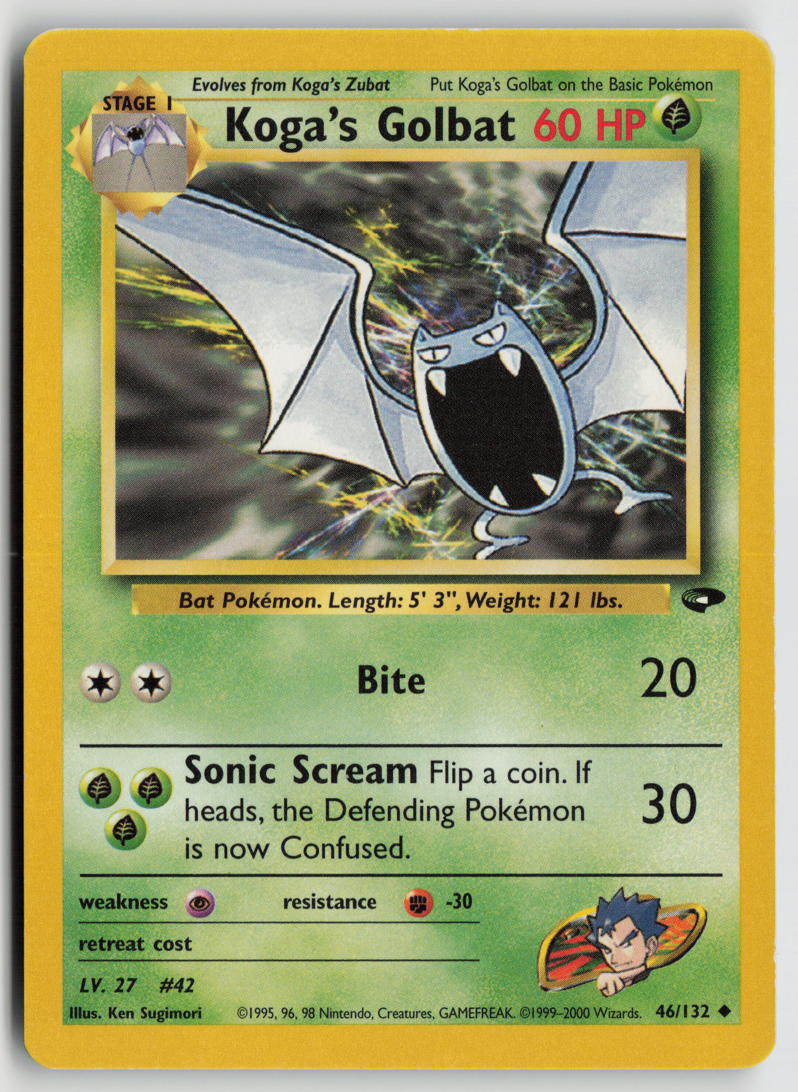 Koga's Golbat Uncommon Gym Challenge 046/132 DMG